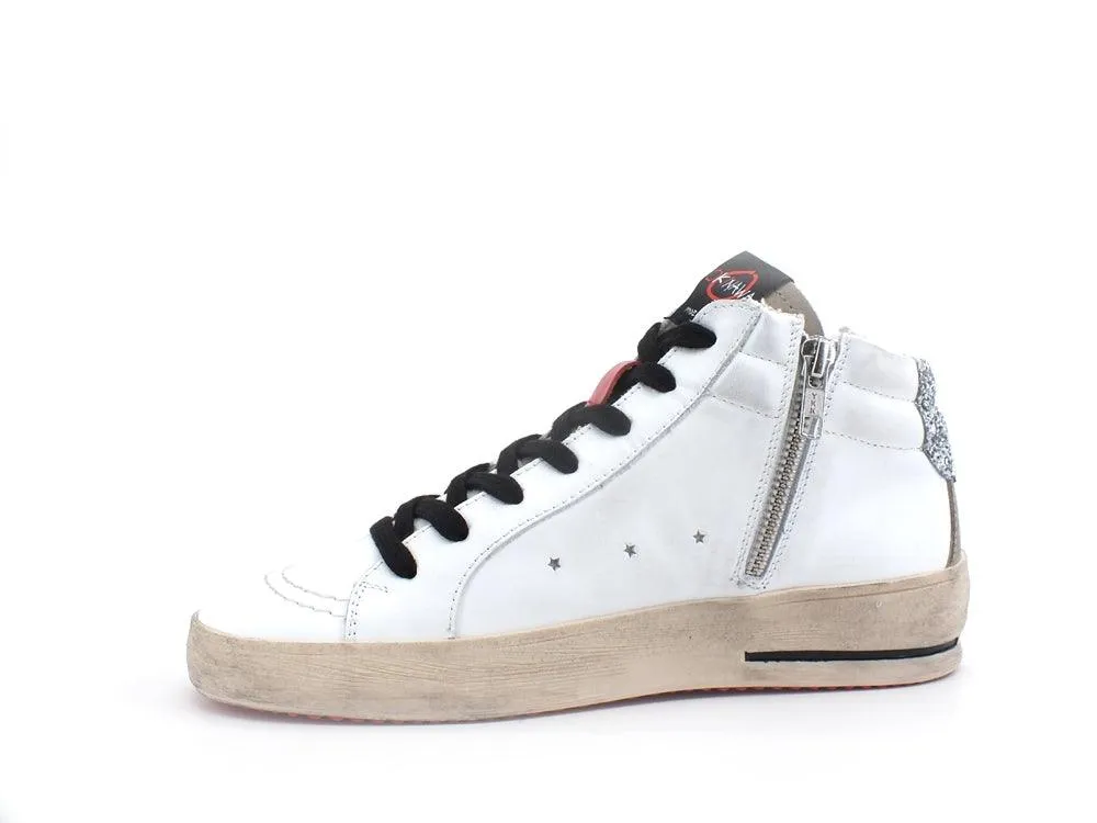 OKINAWA Mid Plus Limited Sneaker Mid Glitter Bianco Gold 1955