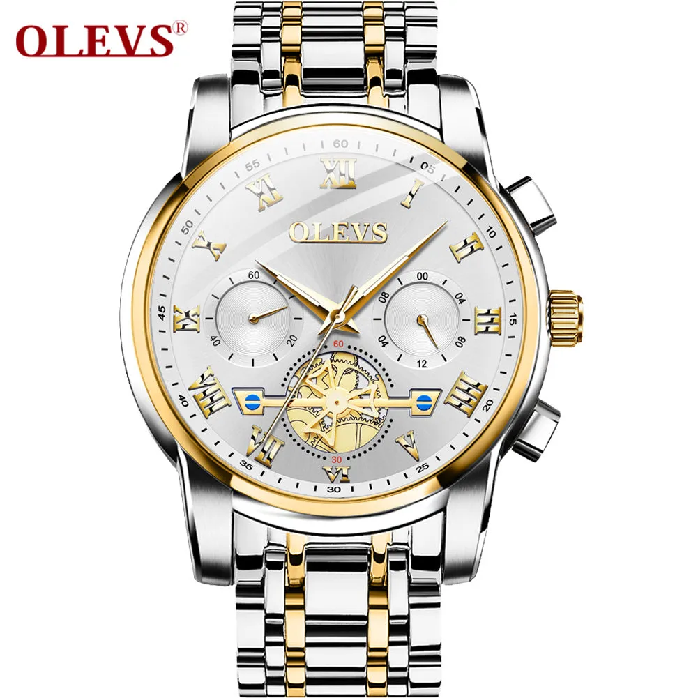 Olevs Quality Waterproof Quartz Wrist Watch Men