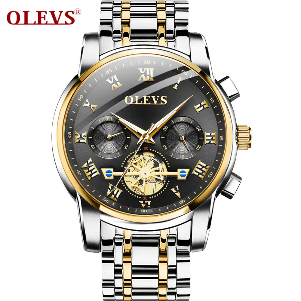 Olevs Quality Waterproof Quartz Wrist Watch Men