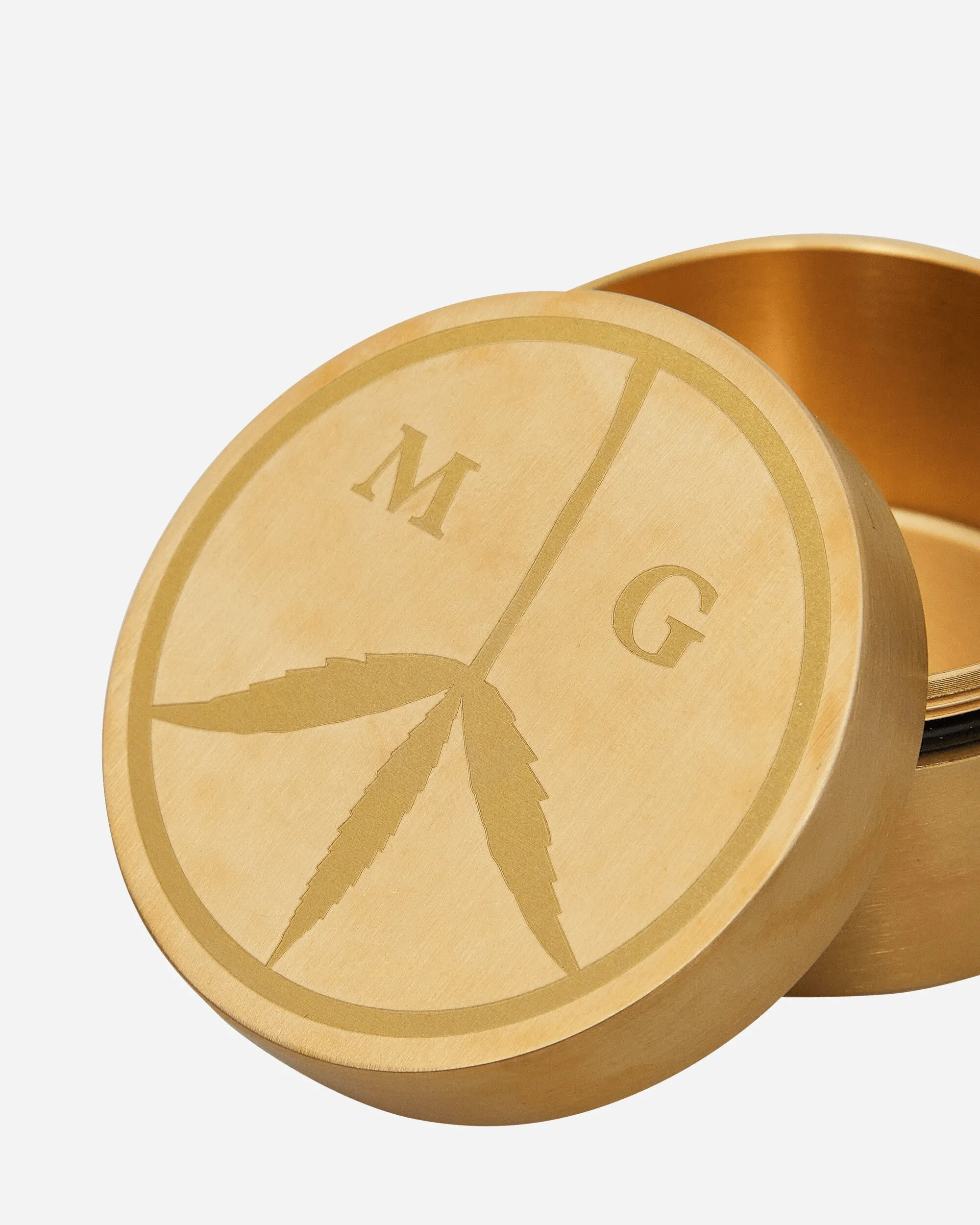 Peace Logo Container Brass