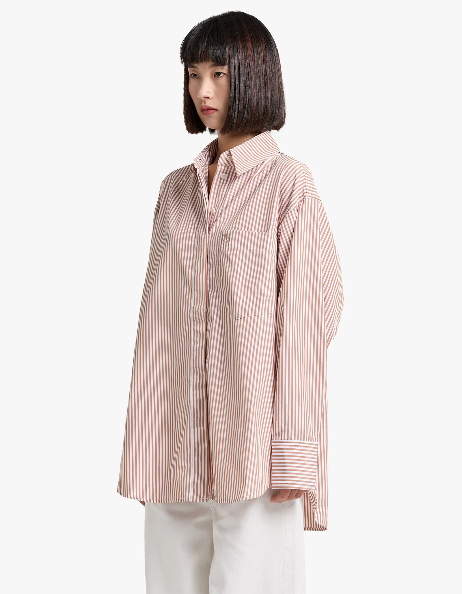 Rama Striped Shirt - Tan White