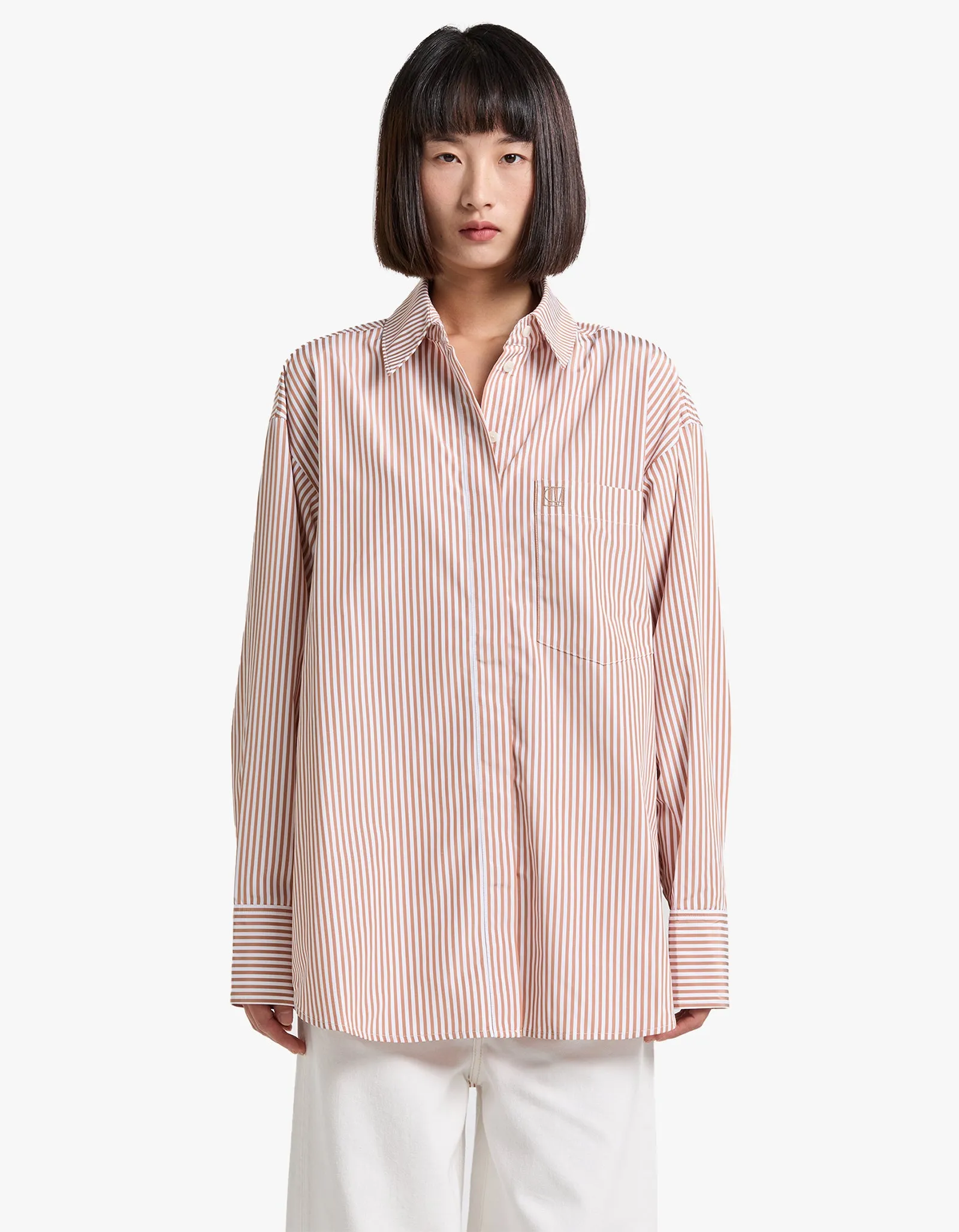 Rama Striped Shirt - Tan White