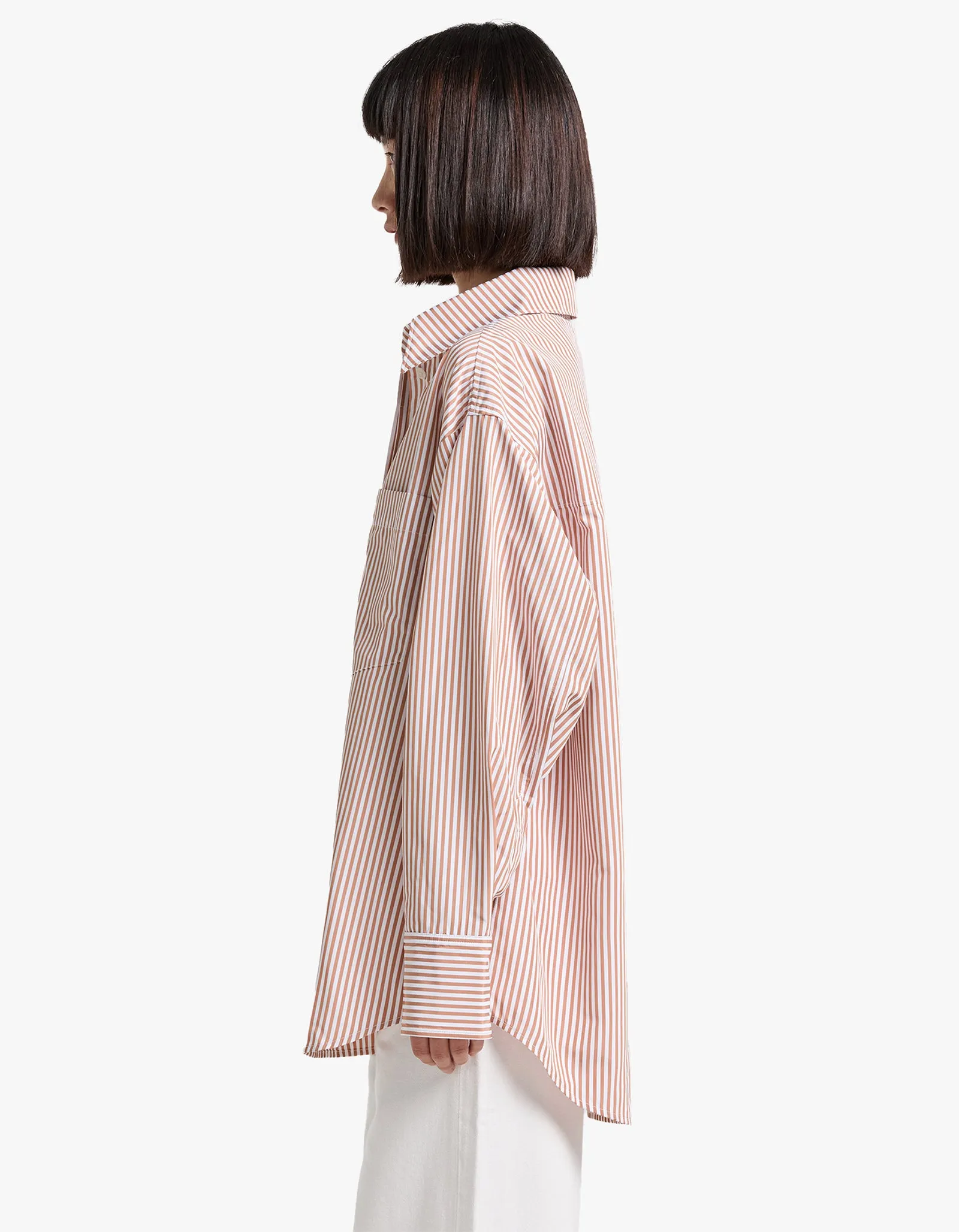 Rama Striped Shirt - Tan White