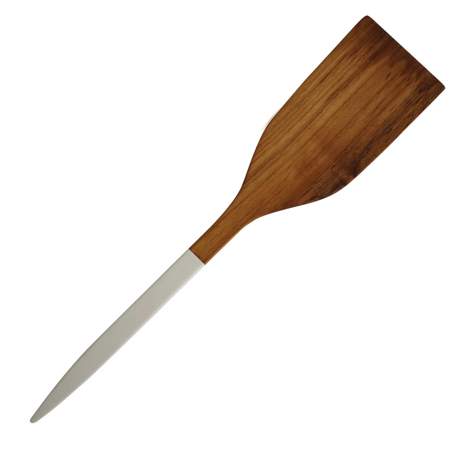 Resto Extra Large Teak Spatula with White Handle