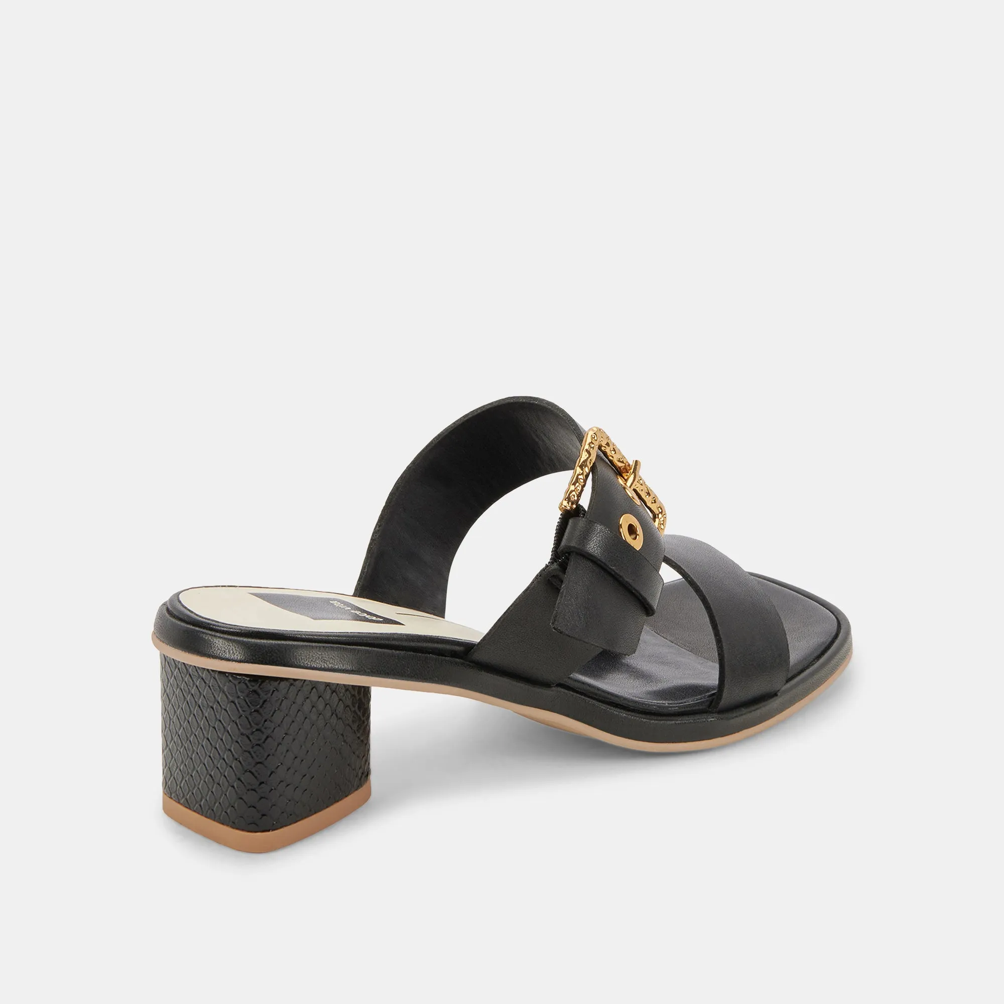 RIVA SANDALS BLACK LEATHER