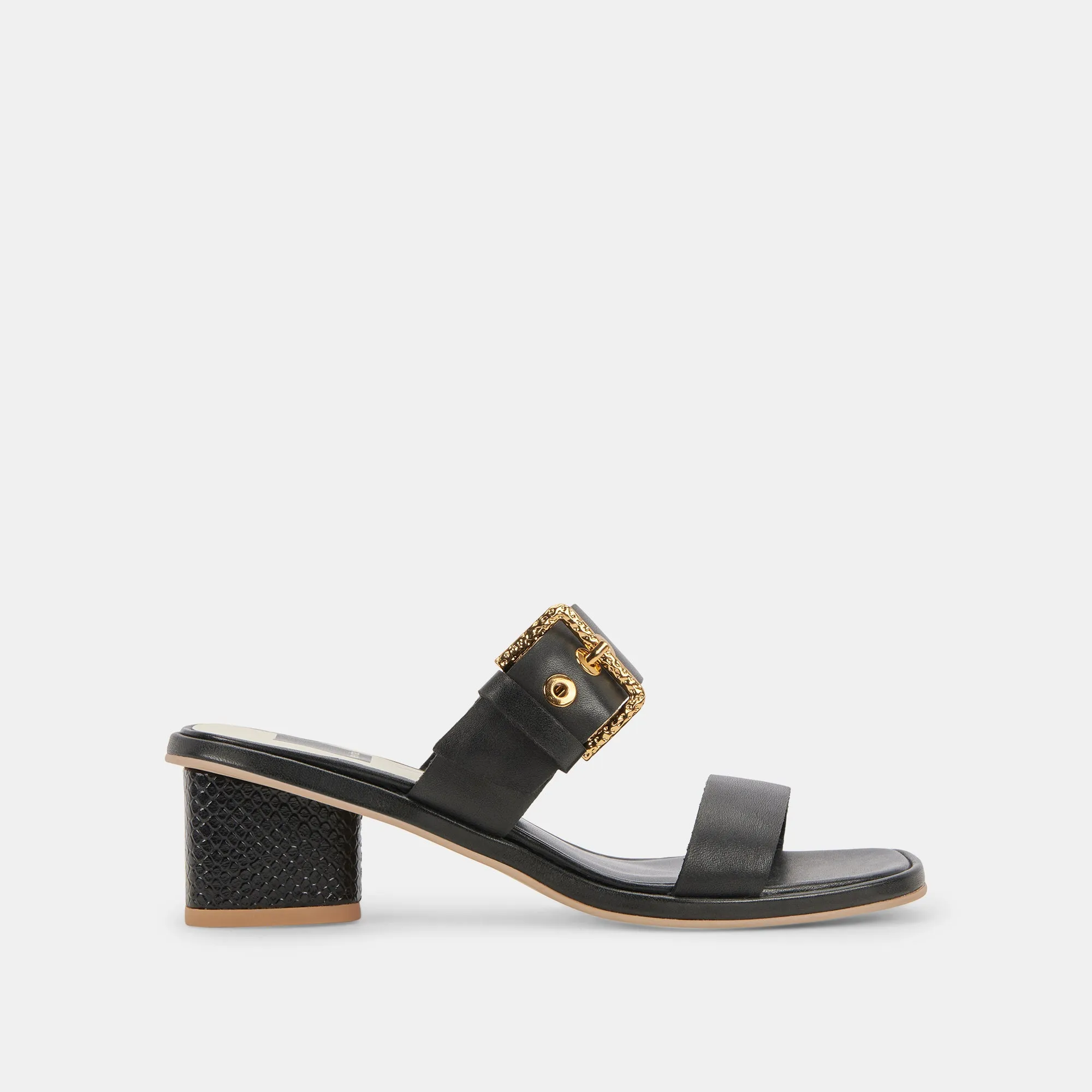 RIVA SANDALS BLACK LEATHER