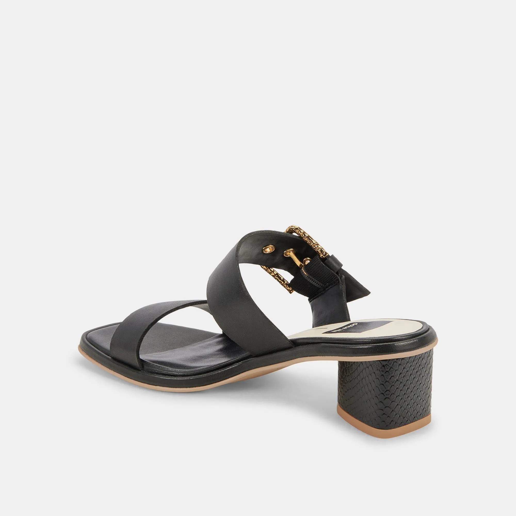 RIVA SANDALS BLACK LEATHER