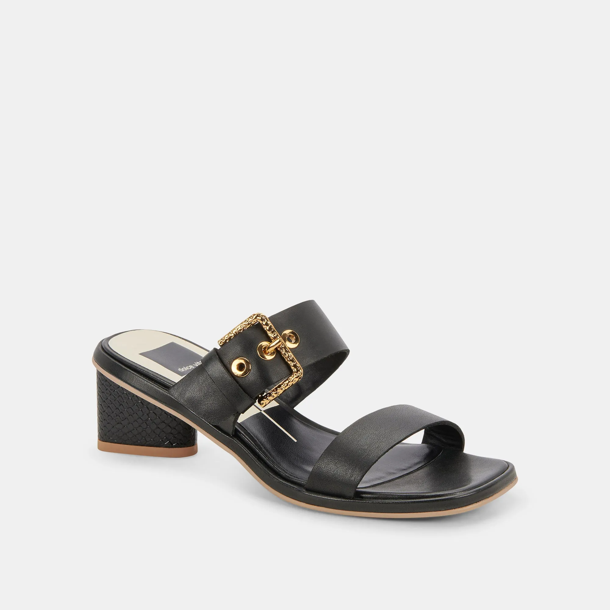 RIVA SANDALS BLACK LEATHER