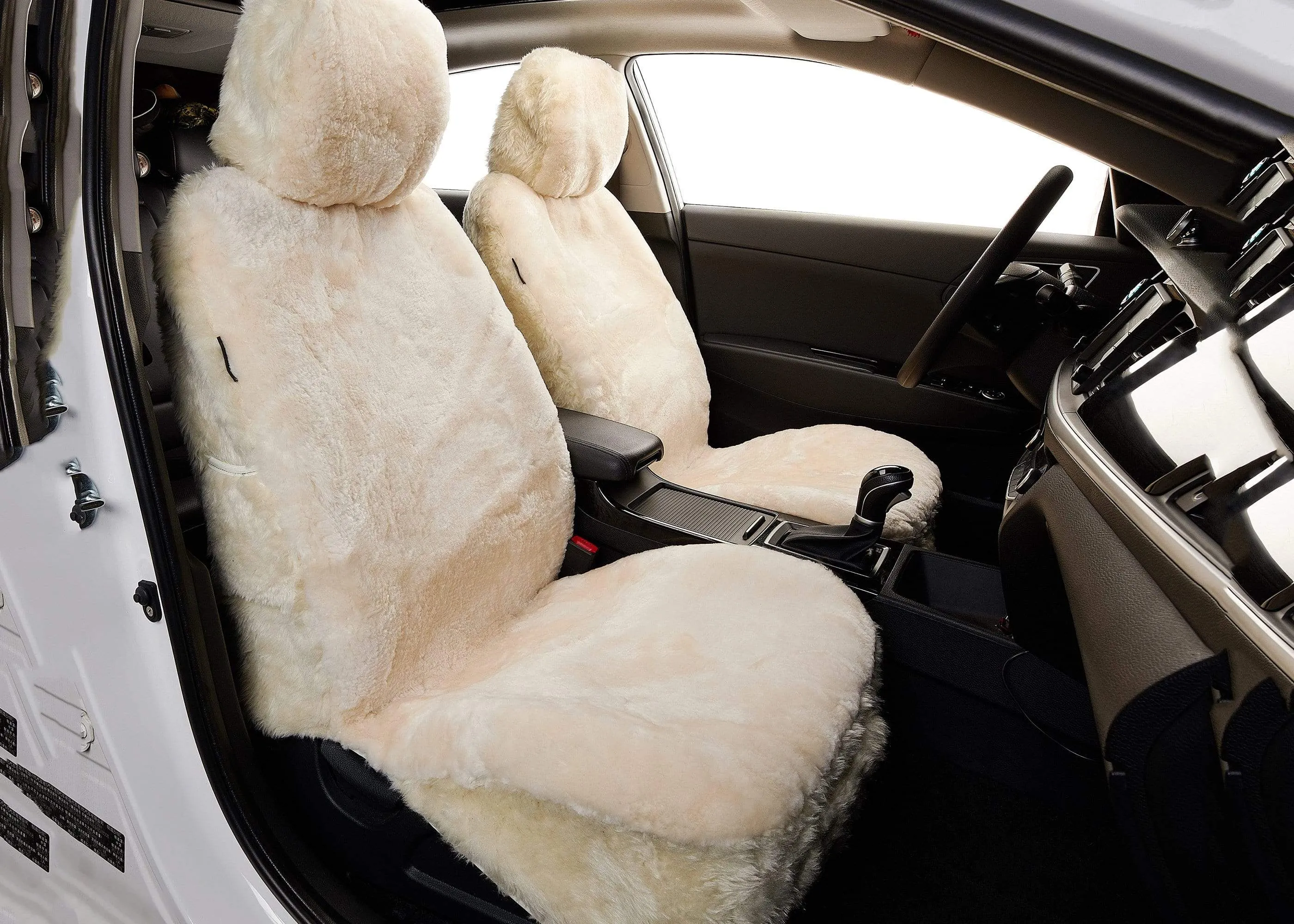 Sheepskin Car Seats Cover Protector Set