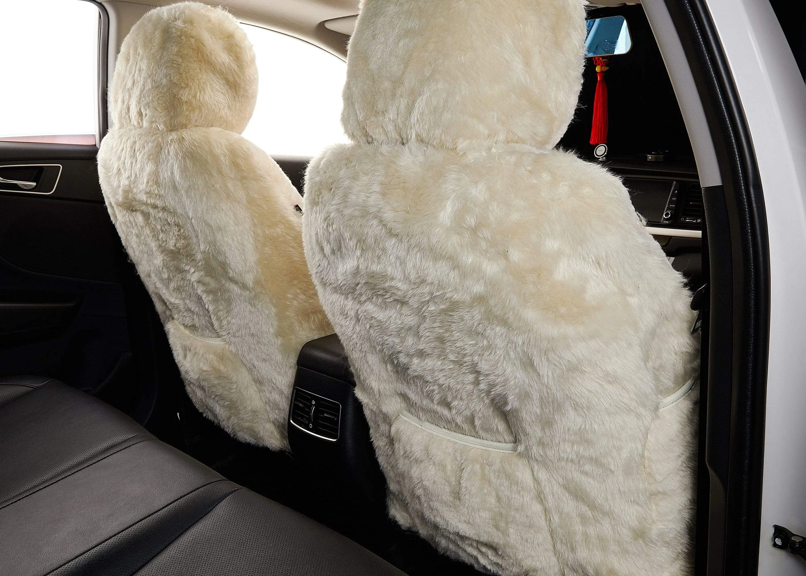 Sheepskin Car Seats Cover Protector Set