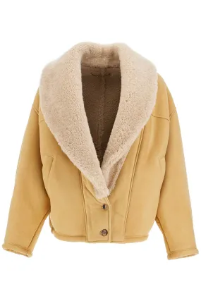 SHEEPSKIN WITH WIDE SHEARLING COLLAR