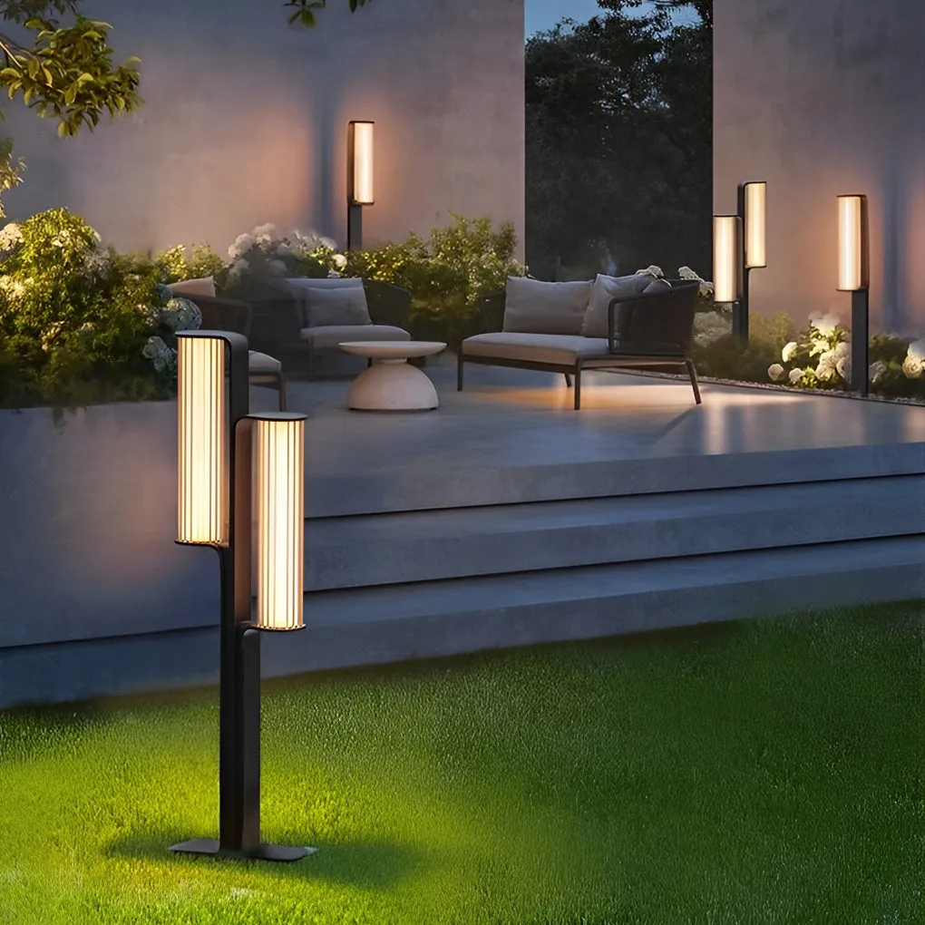 Simple Outdoor Waterproof LED Black Modern Pathway Lights Lawn Lamp