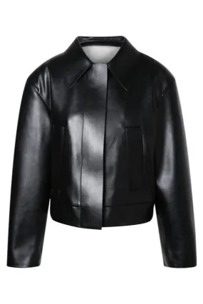 Sleek minimalist PU jacket | 2 color