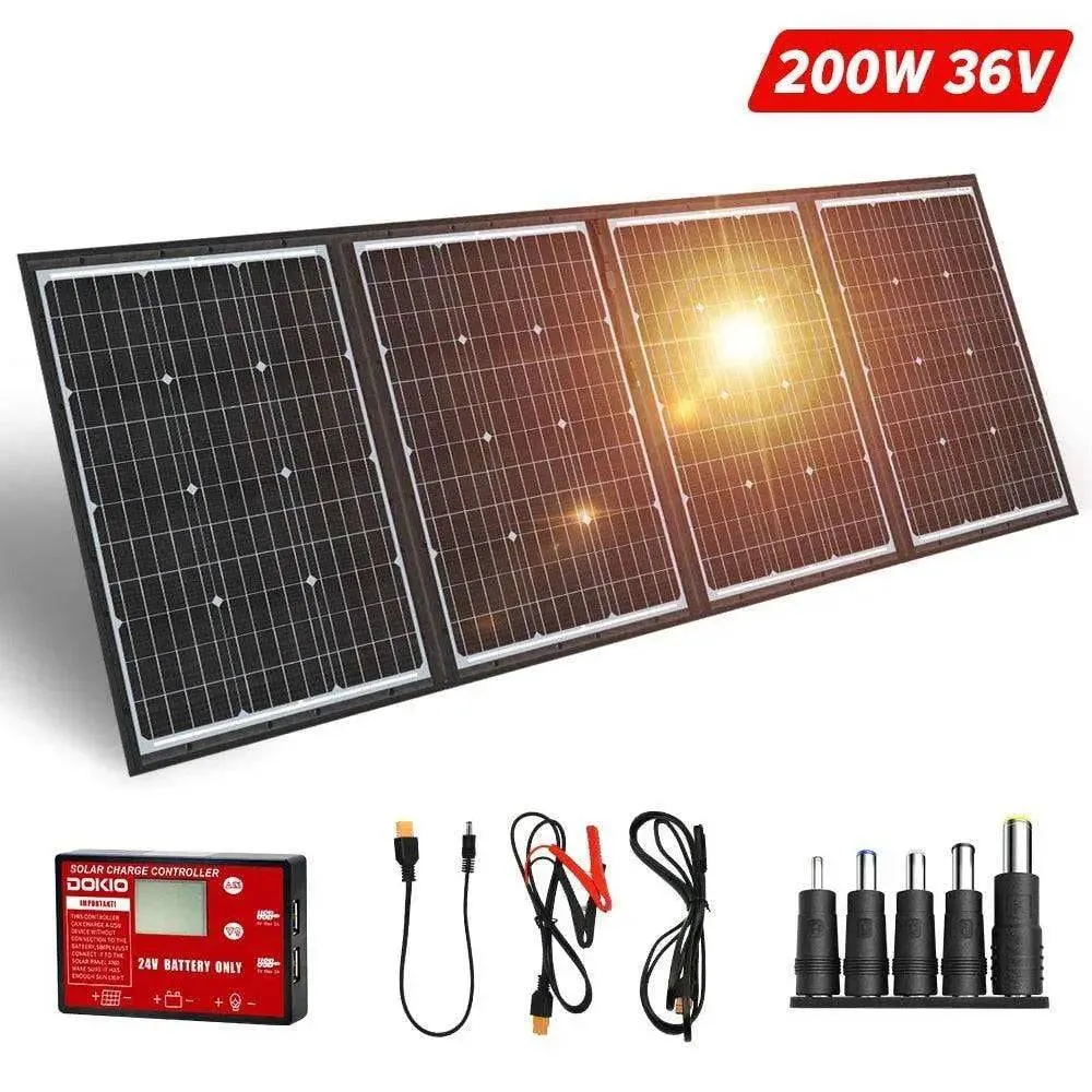 Solar Panel 200 W Flexible USB  18 V 36V for Boats/Out-door Camping Charge 12V