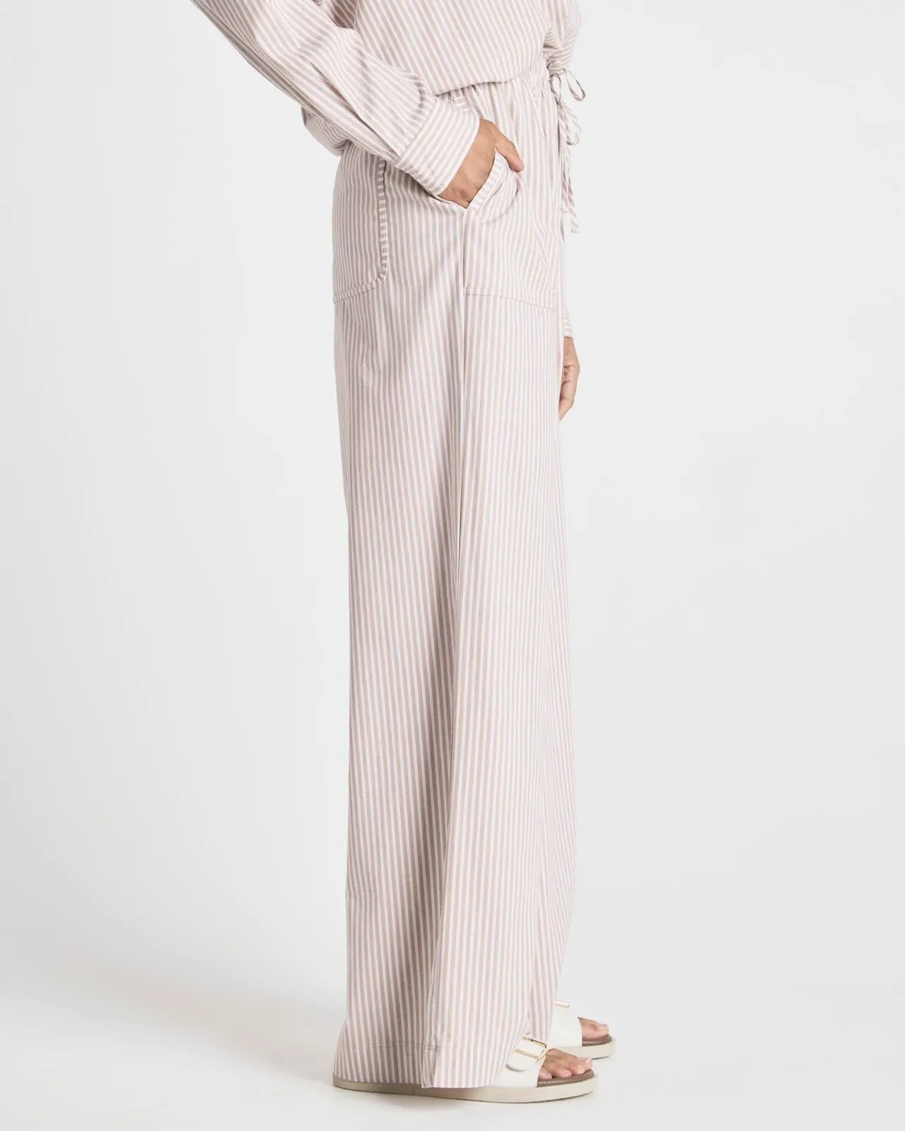 Splendid x @Cellajaneblog Poplin Wide Leg Pant