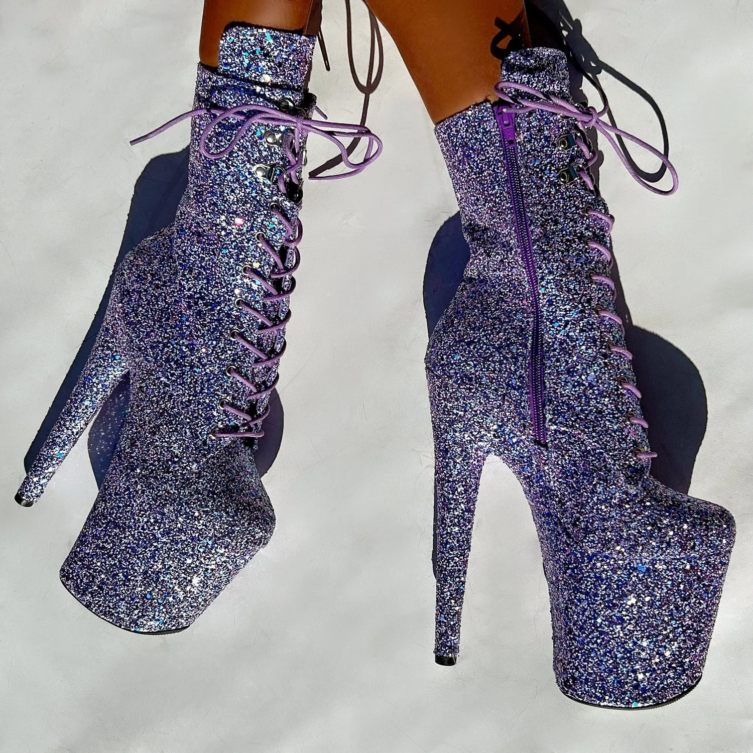 The Glitterati Xtra - Boot - Confetti -8INCH