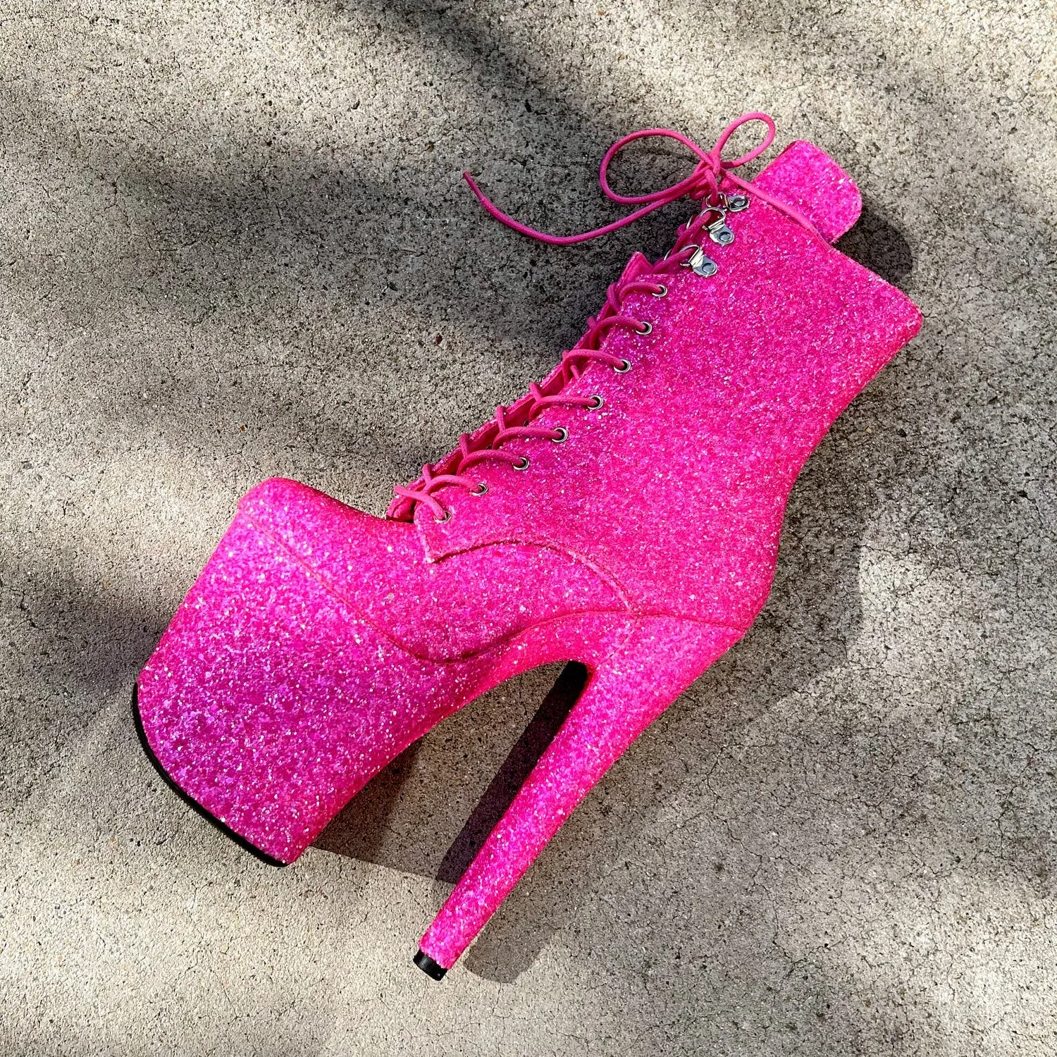 The Glitterati Xtra - Boot - Kitty Pink - 8 INCH