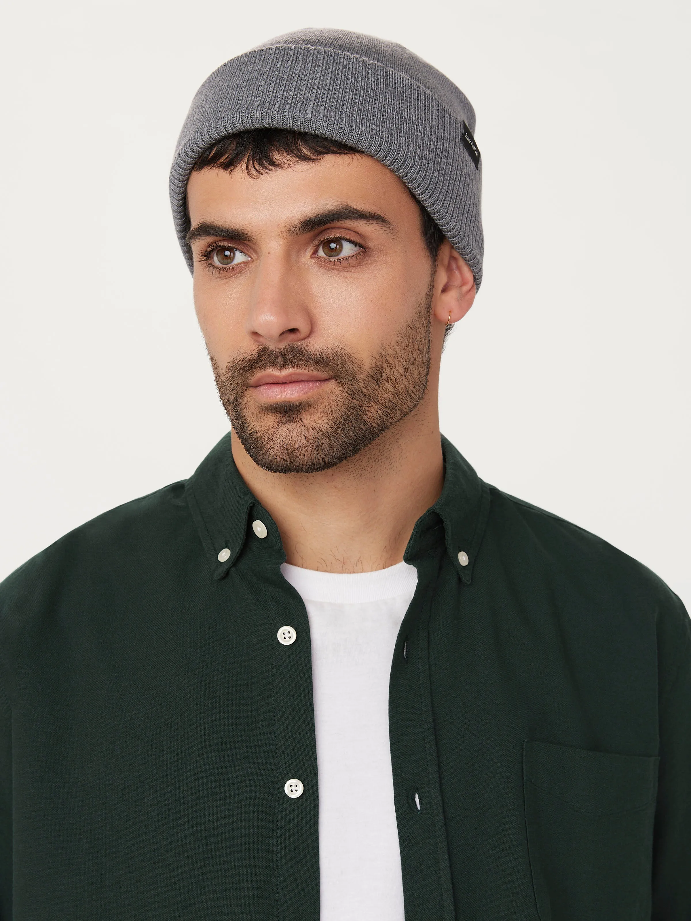 The Merino Wool Beanie in Medium Grey