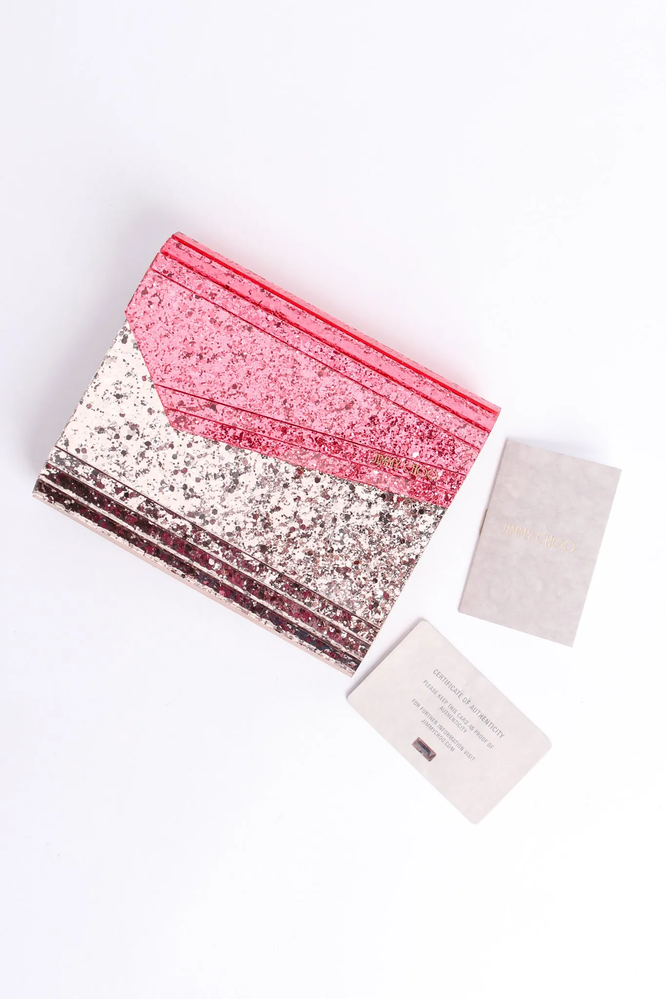 Two-Tone Acrylic Glitter Clutch Bag