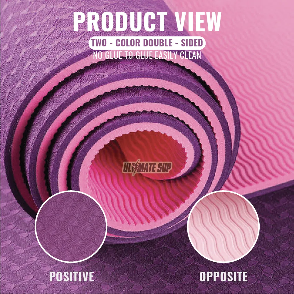 Ultimate Sup, Fitness Pilates Yoga Mat TPE, 1pcs | Various Color and Size