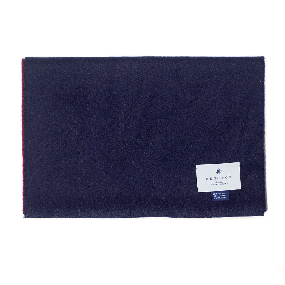 Vigo Buckley wool & cashmere double-faced scarf, Wine vicuna