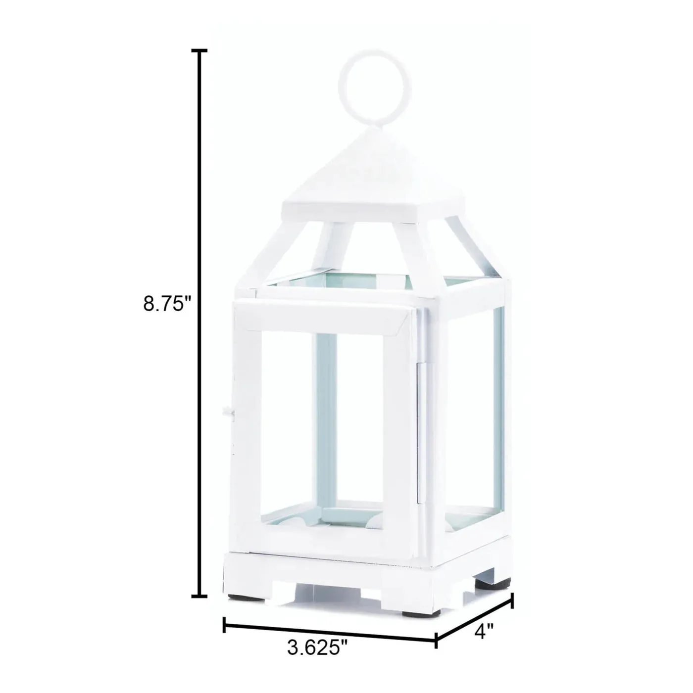 White Mini Contemporary Lantern