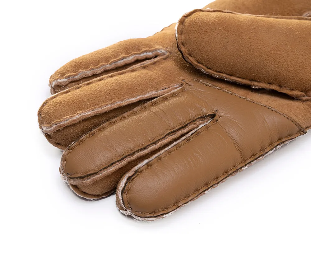 Women Fluffy Sheepskin Wool Gloves Warm Winter Mittens Stacey