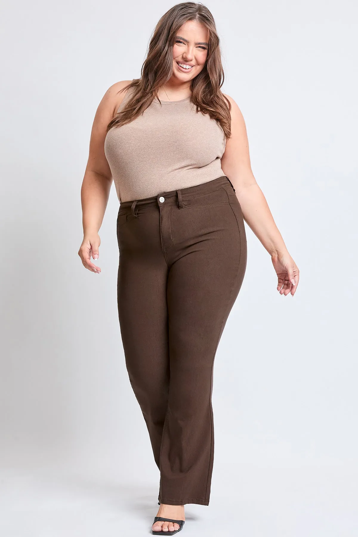 Womens Plus Size Hyperstretch Flare Pants, Coco