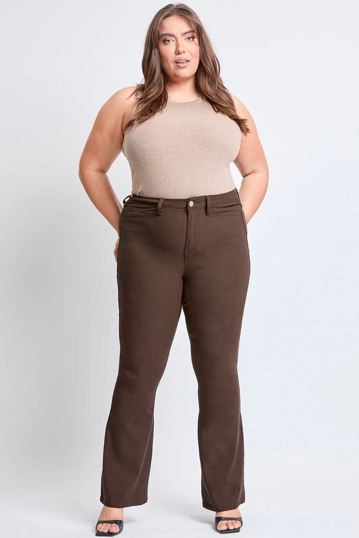 Womens Plus Size Hyperstretch Flare Pants, Coco